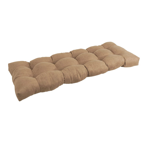 Blazing Needles Microsuede Tufted Bench Cushion, 51" x 19", Java 1 Count