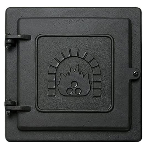 Oakestry Premium Cast Iron Clean-Out Doors with Hinged Single-Bolt Closure, Airtight Fiberglass Gaskets on CDR-12 & CDR-212, Optional Heat-Insulating Kits, Durable Construction by International