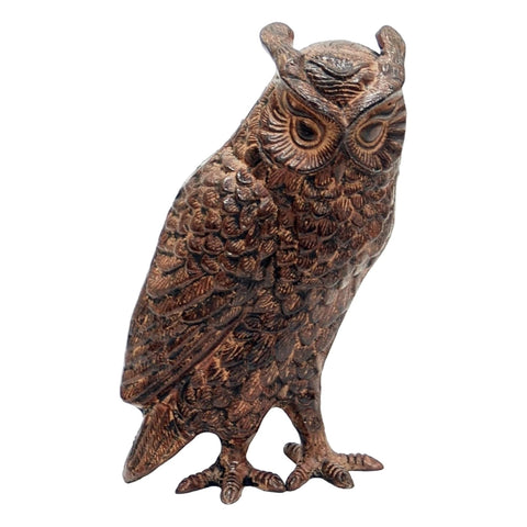 Oakestry Great Horned Owl Garden Statue Outdoor Decor Realistic Sculpture Weatherproof Resin Yard Patio Lawn Porch Balcony Landscape Ornament