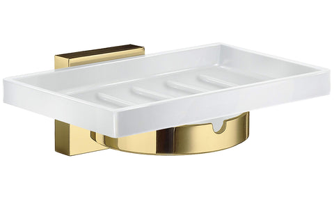 Smedbo House Holder with Soap Dish RV342P Polished Brass .Include Glue.Fixing Without Drilling