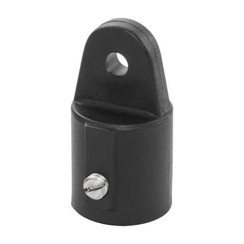 Whitecap 3416BP Nylon 3/4" Inside Eye Top Fitting with Set Screw - Black, Pair