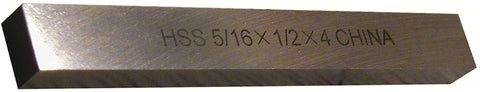 HHIP 2000-0257 Steel HSS Rectangular Tool Bit, 1/2" x 3/4" x 5"