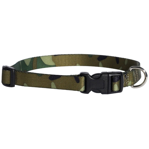 Casual Canine Camo Dog Collar, 10-16-Inch, Green