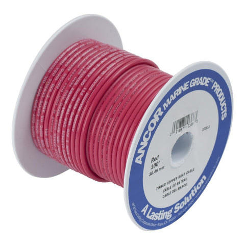 Ancor 118510 Tinned Copper Battery Cable, 3/0 AWG (81mm2), Red- 100ft