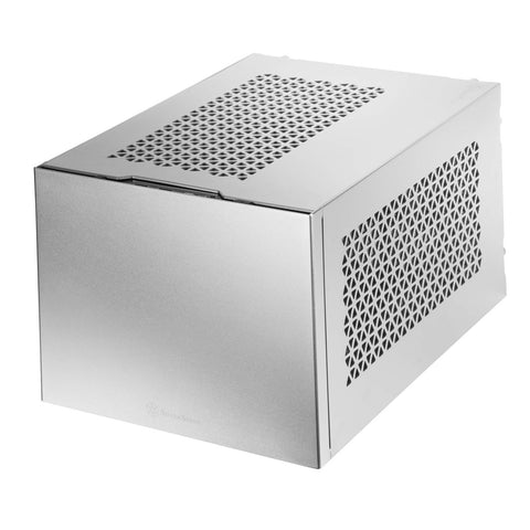 SilverStone Technology SUGO 15, SG15, Silver, Mini-ITX, Aluminum, Supports 3 Slot Full Length GPUs/ATX PSU / 240mm AIO, USB Type-C x 1, SST-SG15S