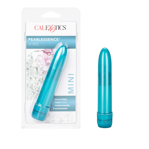 California Exotics Mini Pearlessence Multi-Speed Vibrator, Sky Blue, 4.5"