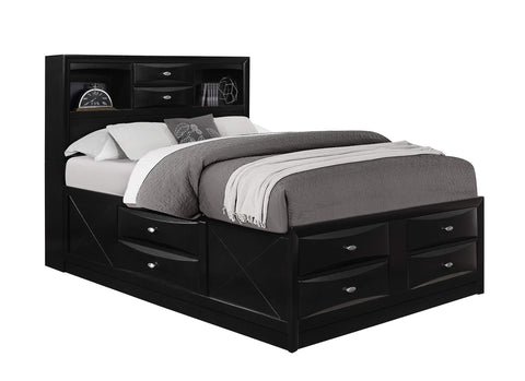Global Furniture Linda Black Queen Bed