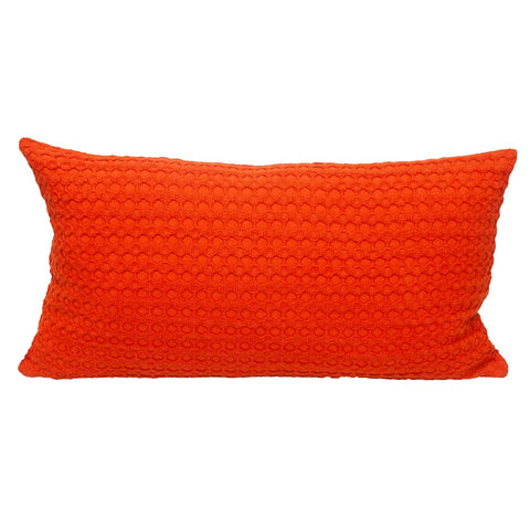 Parkland Collection Transitional Solid Orange 14" x 26" Rectangle Pillow
