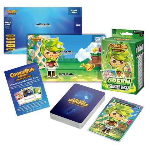 CookieRun Trading Card Game: Starter Deck Green | 2 Player Competitive TCG | 20 Minutes | Includes 60 Cards