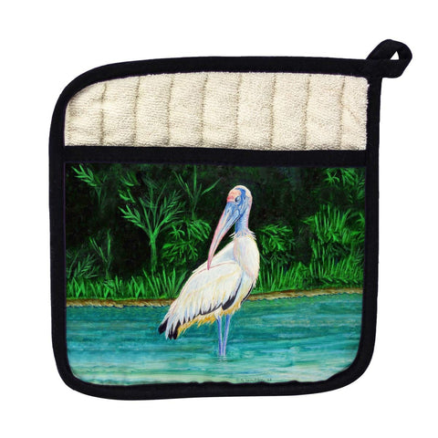 Betsy Drake PT738 Dicks Wood Stork Pot Holder