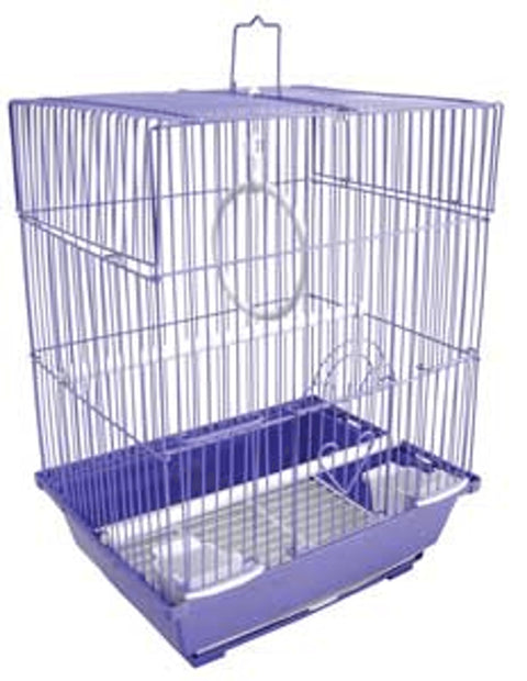 YML Flat TOP Parakeet Bird CAGE, Medium, Purple