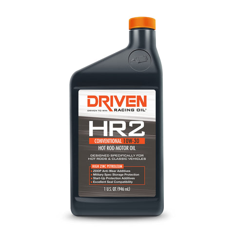Driven Racing Oil Lunati DRV02006 10W-30 Driven HR-2 High Zinc Hot Rod Oil for Flat Tappet Camshaft, 1 Quart