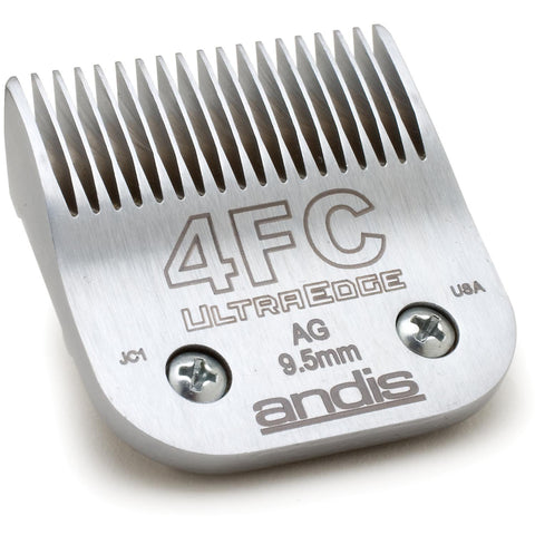 Andis – 64123, Ultra Edge Detachable Dog Clipper Blade – Carbon-Infused Steel, Long-Lasting Sharp Edges with Deep Teeth, Removes Hair 3/8-Inch (9.5 mm) - Fits AG, AGC, BDC Models - Size-4 FC, Chrome