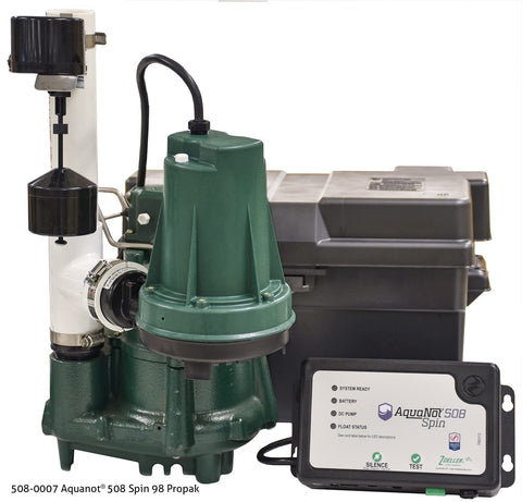 Zoeller Aquanot® 508-0007 12 Volt backup sump pump WITH M98 pump