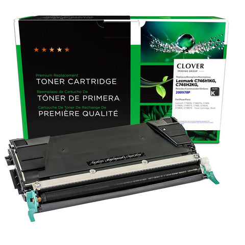 Clover Remanufactured Toner Cartridge Replacement for Lexmark C746 | Black