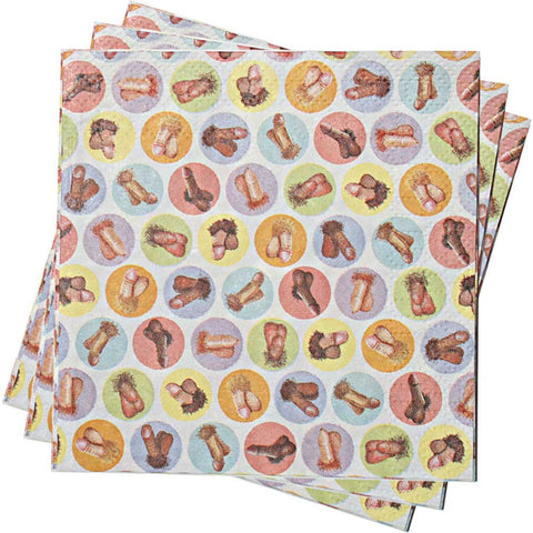 Candyprints Mini-Penis Napkins, 8 Count
