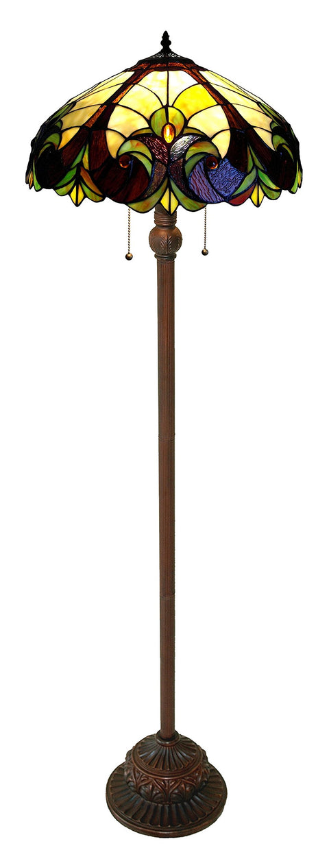 Chloe Lighting CH18780VI18-FL2 Tiffany -Style Victorian Floor Lamp, 18" x 18" x 63"
