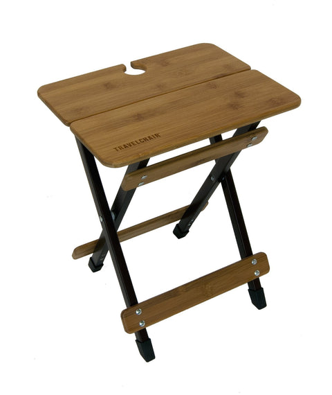 Travel Chair Kanpai Bamboo Side Table, Portable Tables for Outdoor Adventures, Folding Table