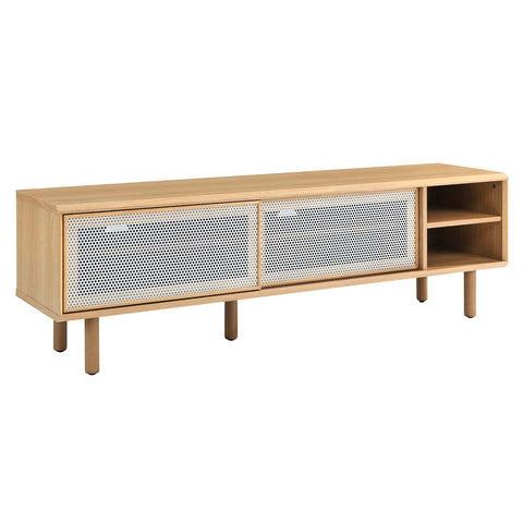 Modway Kurtis Modern MDF and Particleboard TV Stand for TVs up to 65" in Oak