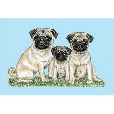 Betsy Drake DM077 Pets Pugs Door Mat, 18" x 26"