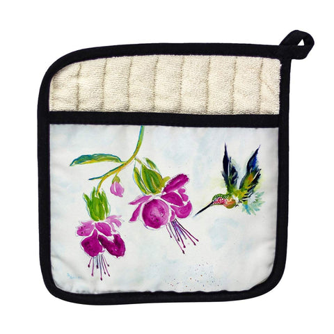 Betsy Drake PT940 Purple Hummingbird Pot Holder