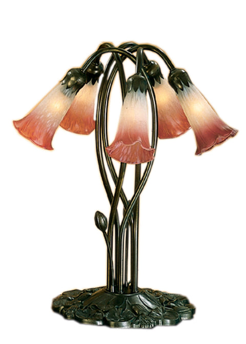 Meyda Tiffany 16012 Lighting, 16.5" Height, Pink/White