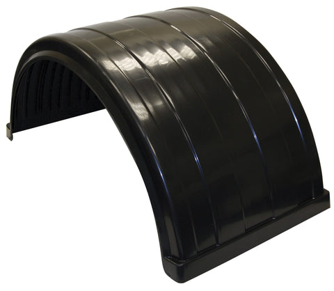 Buyers Products 8590245 Black Poly Fender For Trucks With 22.5 to 24.5 Inch Dual Rear Wheels, Lightweight, Dent Resistant