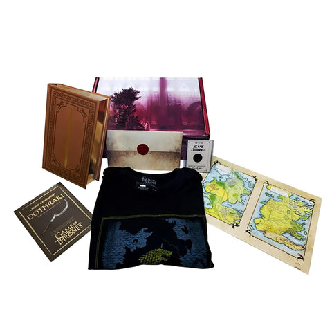 Game of Thrones 20th Anniversary Collectible Gift Box w/Book | Small Shirt Black