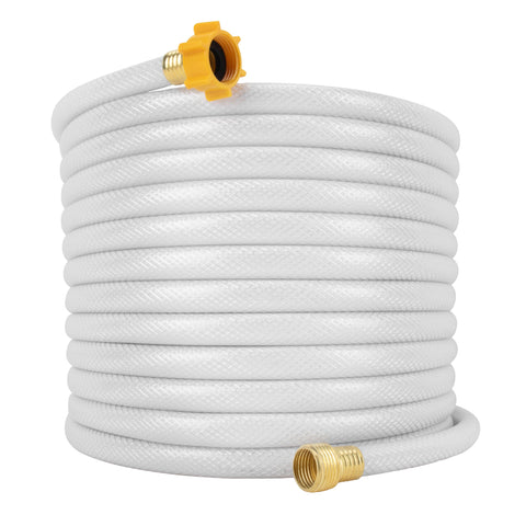 Camco TastePURE 50-Ft Water Hose - RV Drinking Water Hose Contains No Lead, No BPA & No Phthalate - Features Reinforced Design & Crafted of PVC - 1/2” Inside Diameter, Made in the USA (22753)