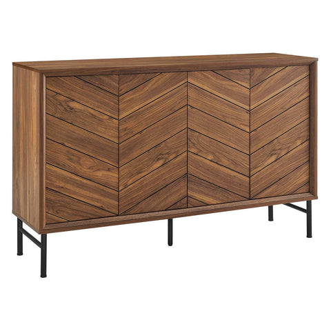 Modway EEI-6336-WAL Harper Chevron Sideboard, Walnut