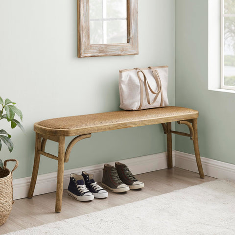 Linon Conelly Bentwood Bench Brown