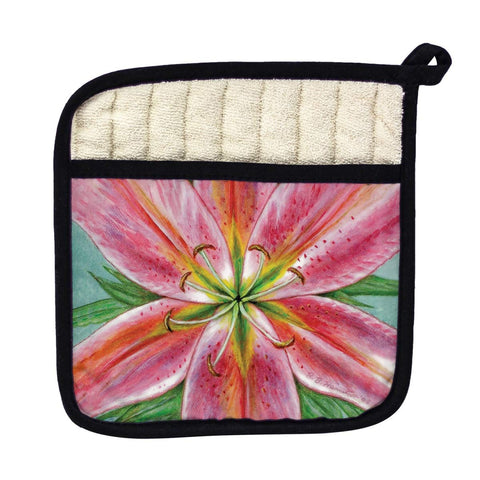Betsy Drake PT701 Pink Lily Pot Holder