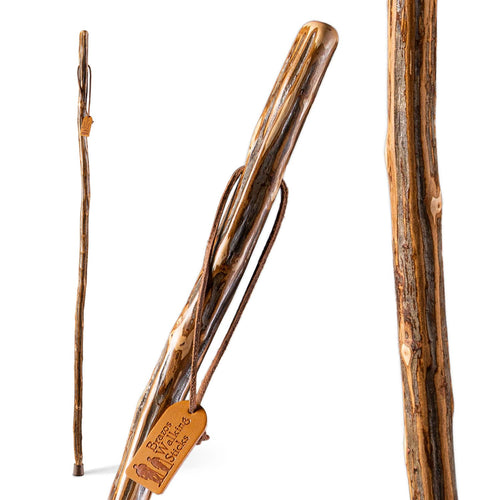 Brazos Rustic Wood Walking Stick, Ironwood, Traditional Style Handle, for Men & Women, Made in The USA, 55