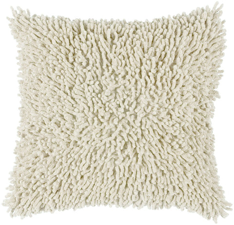 Rizzy Home T03731 18" x 18" Pillow Cover with Hidden Zipper, Off White