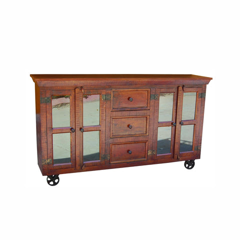 Yosemite Home Decor Storage/Display Cabinet, Brown, 16 x 72 x 41
