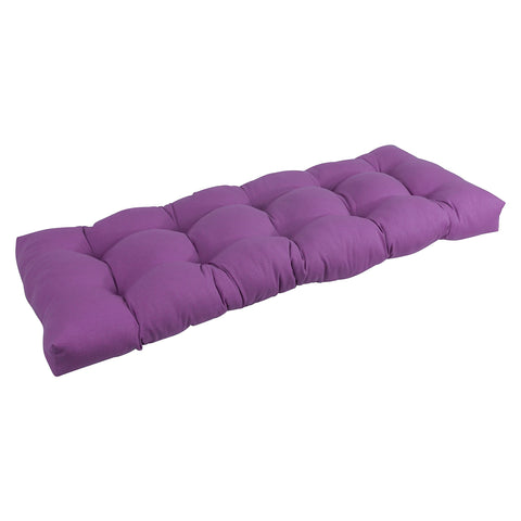 Blazing Needles Twill Tufted Bench Cushion, 46" x 19", Grape 1 Count