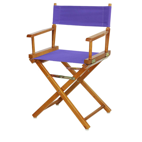 Casual Home 200-55/021-41 Honey Oak Director Chair 18" - Classic Height OakFrame/Purple Canvas