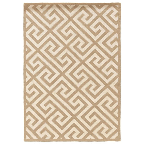Linon Silhouette Area Rug Beige/Ivory 1'10" x 2'10" 2' x 3' Indoor Entryway, Kitchen, Bathroom Ivory