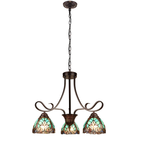 Chloe Lighting Liaison Victorian-Style 3-Light Antique Dark Bronze Finish Mini Chandelier 25" Wide