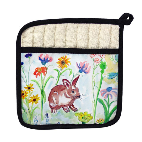 Betsy Drake PT428 Whiskers Bunny Pot Holder