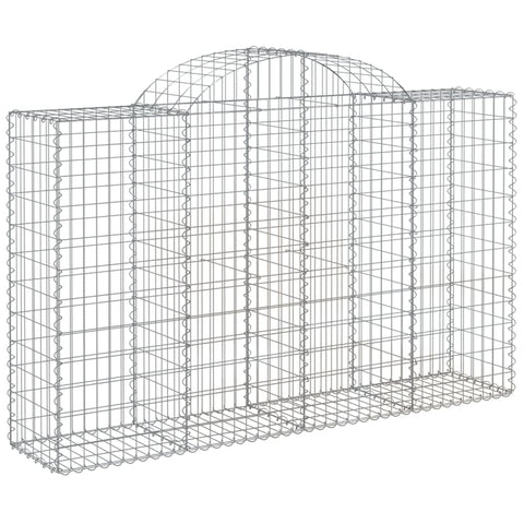 vidaXL Gabion Basket, Arched Gabion Basket Planter for Vegetable Flower, Outdoor Garden Gabion Wall Planter Stone Basket Raised Bed, Galvanized Iron