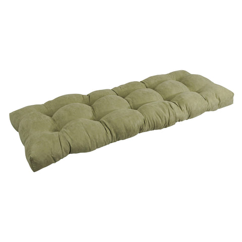 Blazing Needles Microsuede Tufted Bench Cushion, 46" x 19", Sage Green 1 Count