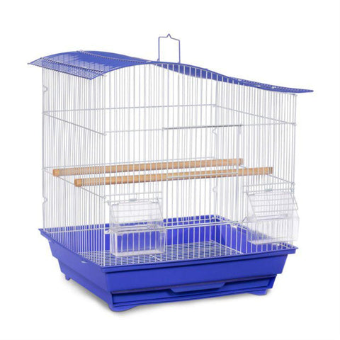 Prevue Pet Soho Wave Top Roof Bird Cage - Blue & White - SP41613B/W