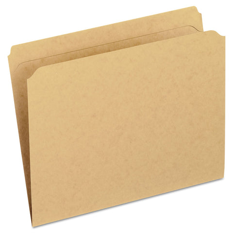Pendaflex 2-Ply Dark Kraft File Folders, Straight Cut, Top Tab, Letter Size, BN, 100 per Box (RK152) Brown