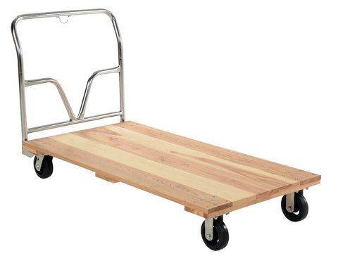 Vestil VHPT-3060 Hardwood Deck Platform Truck, 1600 lbs Capacity, 60" Length x 30" Width x 9-1/4" Height Deck