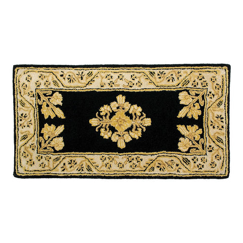 Minuteman International Noir Jardin Wool Hearth Rug, Rectangular