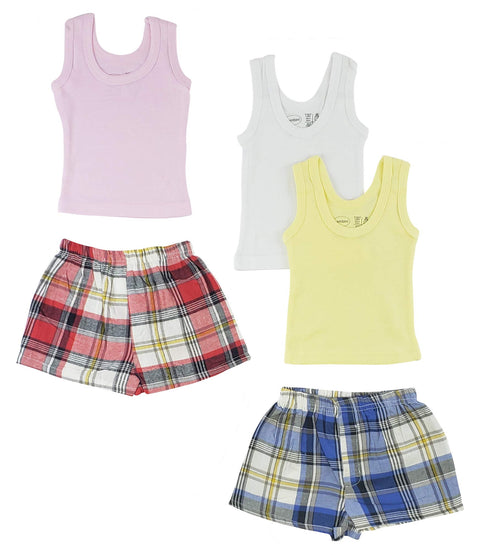 Girls Tank Tops and Boxer Shorts - Newborn