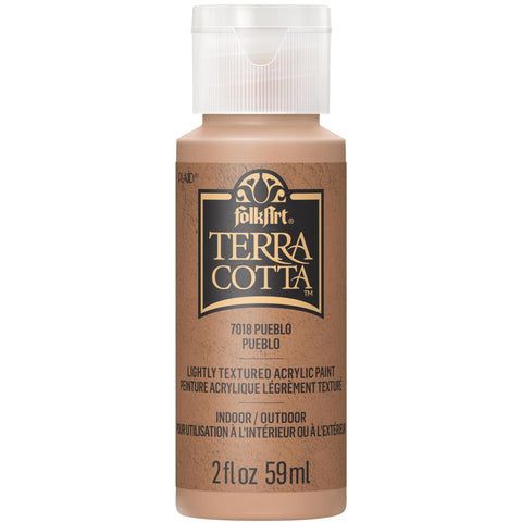 FolkArt, Pueblo Assorted Acrylic 2 fl oz / 59ml Terra Cotta Paint For Easy To Apply DIY Crafts, Art Supplies With A Textured Finish, 7018