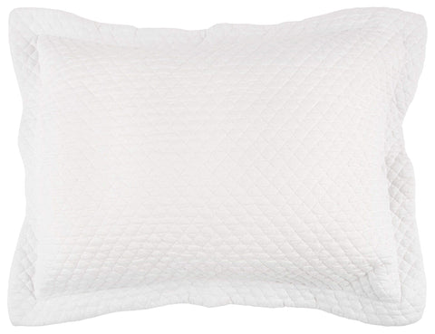 Rizzy Home | BQ4521 | Cotton Standard Sham | 20"x26" White/Neutral/ Solid