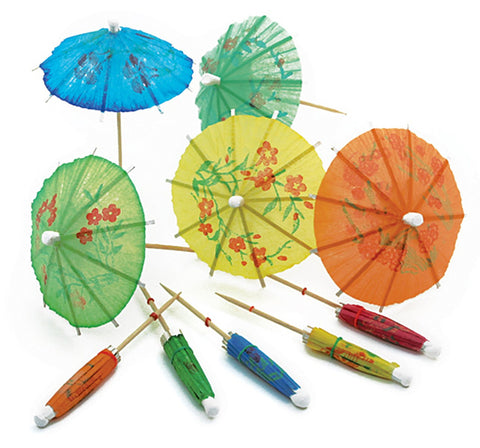 Norpro, Multicolored 24-Pack Decorative Cocktail Umbrella Picks, 4â€ /10 cm